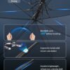 60-Inch Double Layer Umbrella for 3-4 People - Windproof & Waterproof