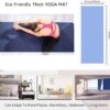 6mm Thick TPE Yoga Mat with Carry Bag & Strap - Blue
