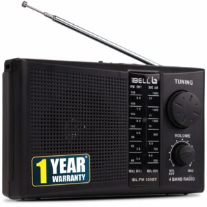 Portable 4 Band FM Radio with Bluetooth Speaker & MP3 Player