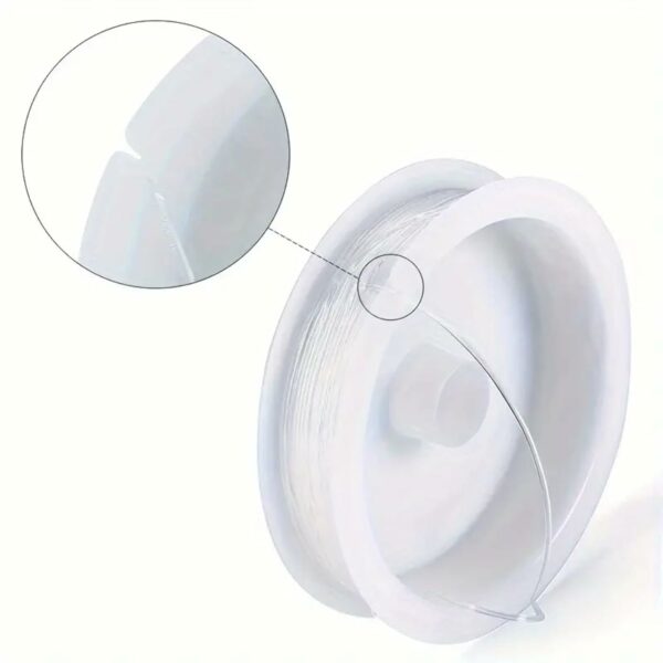 10M Clear Stretchy Elastic Cord - 1.0mm for Jewelry Making - Image 3