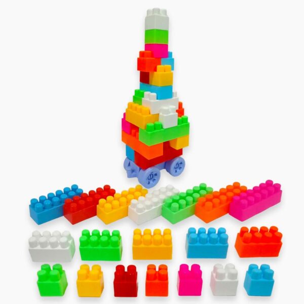 Educational Building Blocks for Kids - 110 Pcs Multicolor Set - Image 2