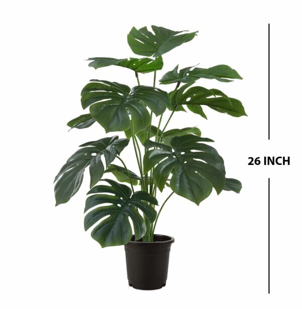 Artificial Monstera Plants - 26 Inch Faux Palm Leaves for Decor - Image 2