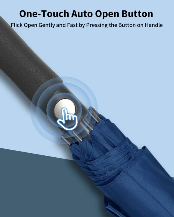 60 Inch Windproof Golf Umbrella - Auto Open, Waterproof, UV Protection - Image 3
