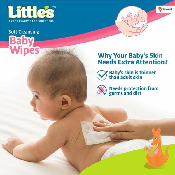 Soft Cleansing Baby Wipes - 240 Wipes | Extra Thick & Moist - Image 3