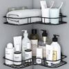 Multipurpose Corner Storage Organizer Rack - No Drilling, Black