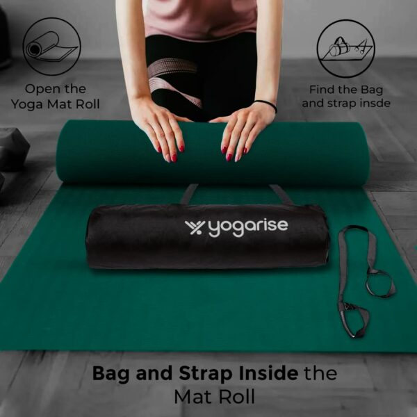 Eco-Friendly 6mm Anti-Skid Yoga Mat with Carry Bag & Strap - Image 2