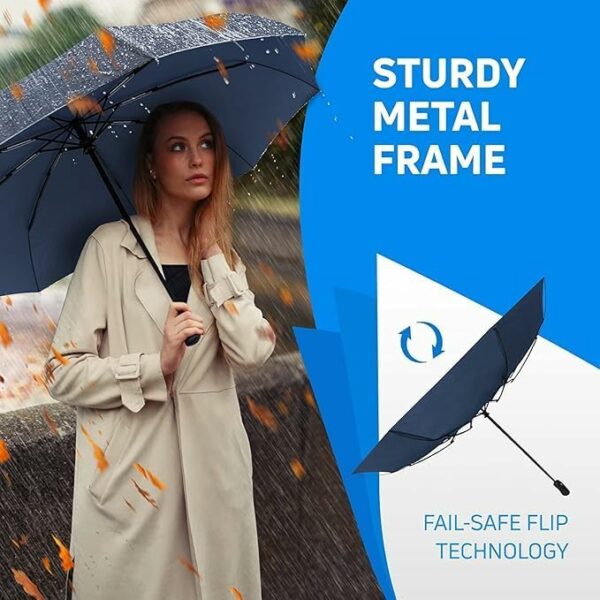 Automatic Open Travel Umbrella - Windproof, Large Canopy - Image 5