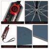 Compact Travel Umbrella with Reflective Strip & Windproof Design