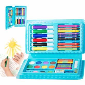Kids Drawing Art Set - Portable Crayon & Water Paint Kit