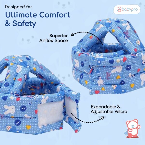 Baby Head Safety Helmet for Crawling & Walking - Light Blue - Image 3