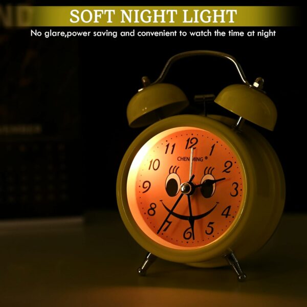 Stylish Analog Alarm Clock with Night Light for Home & Office - Image 3