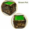 Small Artificial Silk Plants in Wooden Pot for Home & Office