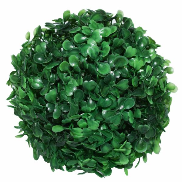 Set of 3 PVC Eucalyptus Boxwood Topiary Grass Balls - 18 cm - Image 2