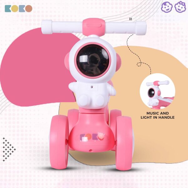 Lightweight Astronaut Balance Bike for Toddlers, Pink - Image 3