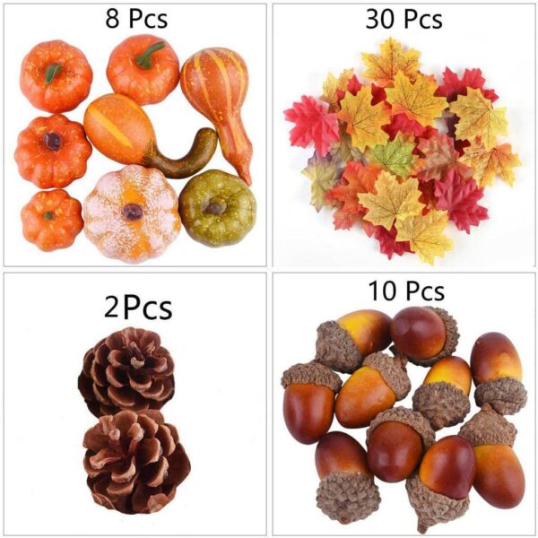 Lifelike Artificial Pumpkin and Maple Leaf Decor Gift - Image 4