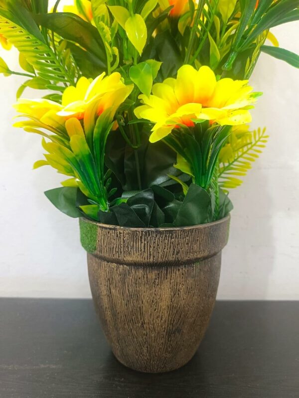 Artificial Sunflower Plant Pot - 45cm Yellow Home Decor - Image 4