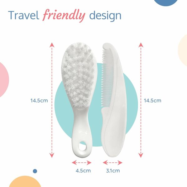 Elegant Baby Comb & Brush Set for Infants - Soft Bristles & Non-Toxic - Image 5