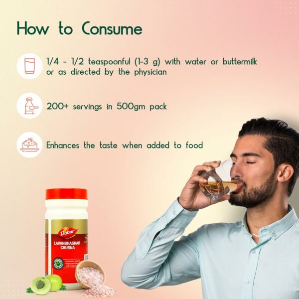 Dabur Lavan Bhaskar Churna 500g - Natural Gastric Relief - Image 4