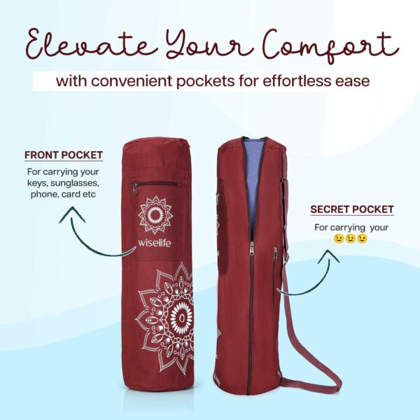 Premium Yoga Mat Bag with Multi Functional Storage & Adjustable Strap - Image 5