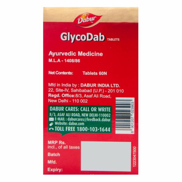 GlycoDab Tablets - 60 Ayurvedic Tablets for Healthy Living - Image 3