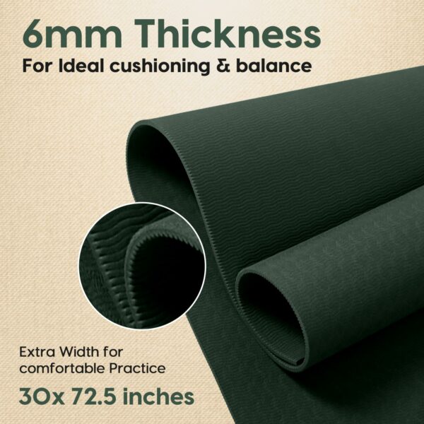 Extra Thick 6MM TPE Yoga Mat for Men & Women - Non-Slip & Versatile - Image 5