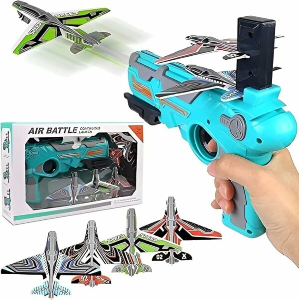 Graphene Airplane Launcher Gun - Safe Foam Glider Fun for Kids