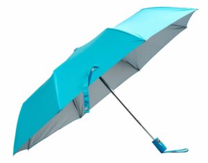 3 Fold Automatic Open Umbrella with UV Protection - Blue