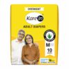 Overnight Adult Diapers, Medium, 10 Count, High Absorbency
