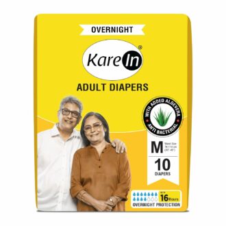 Overnight Adult Diapers, Medium, 10 Count, High Absorbency