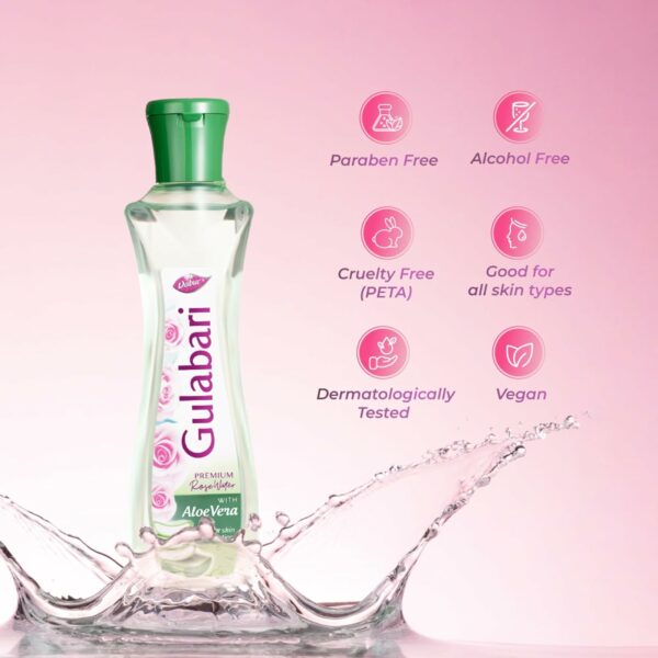 Premium Rose Water with Aloe Vera - 1200ml (3 x 400ml) for All Skin Types - Image 4