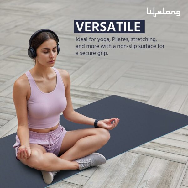 6mm TPE Yoga Mat for Comfortable Workouts - Anti-Slip & Portable - Image 6