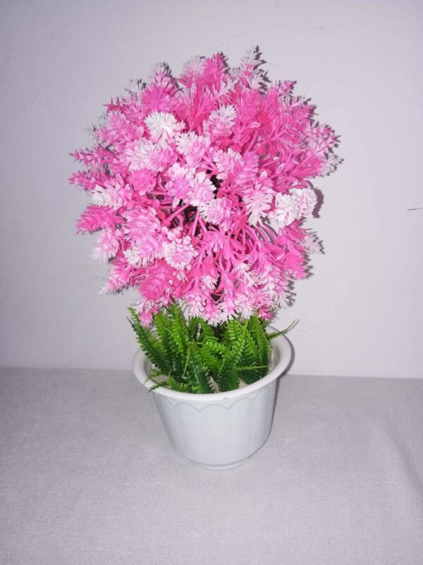 Artificial Pink Bonsai Flower Plant in Pot for Home Decor - Image 2