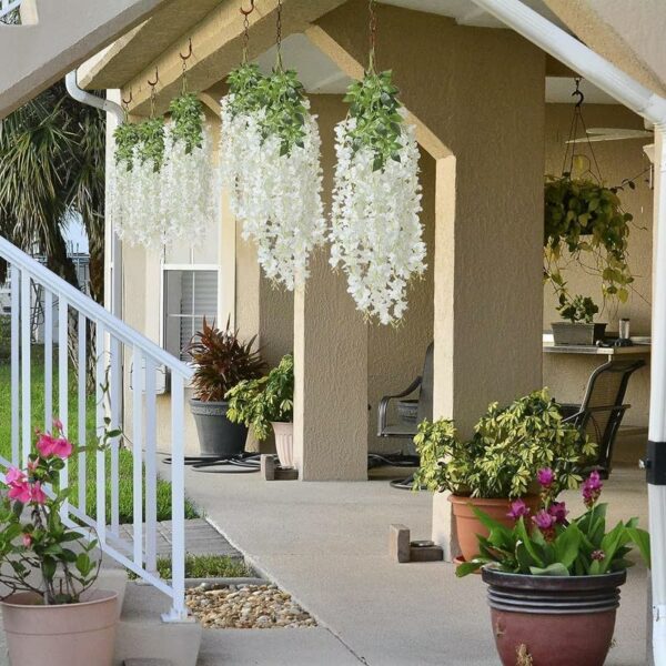 6 Pcs 43.2 Inch Artificial Wisteria Vine Garland for Home Decor - Image 4