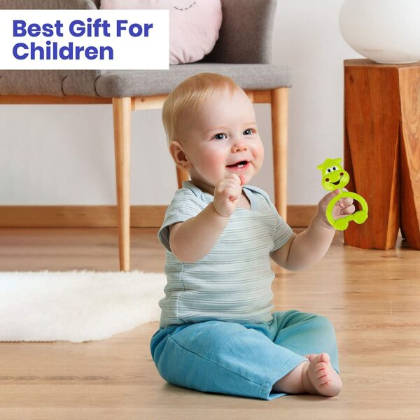 Infant Colorful Non-Toxic Rattles & Teethers Set of 7 - Image 4