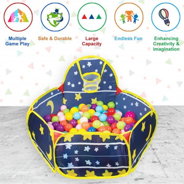 Hexagonal Ball Pool for Kids with 20 Balls - Indoor/Outdoor Fun - Image 3