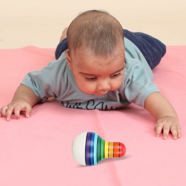 Wooden Roly Poly Tumbler Toy for Babies 6 Months+, Eco-Friendly - Image 2