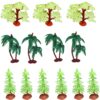 3A Featuretail Mini Artificial Trees - 20Pc Pack, 3Inch