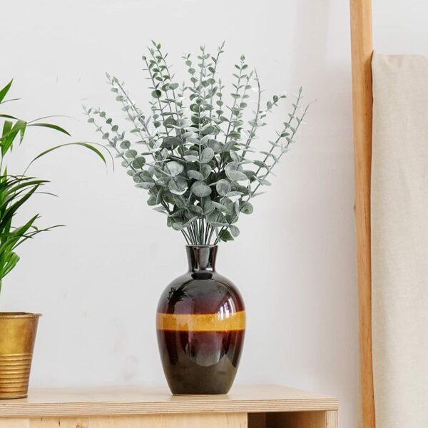 24 Pack Artificial Eucalyptus Stems - 15 Inch Greenery for Home Decor - Image 5