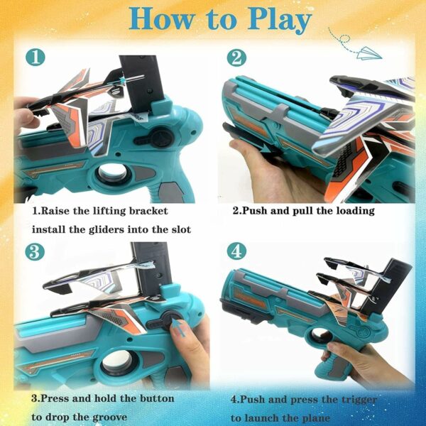 Graphene Airplane Launcher Gun - Safe Foam Glider Fun for Kids - Image 6