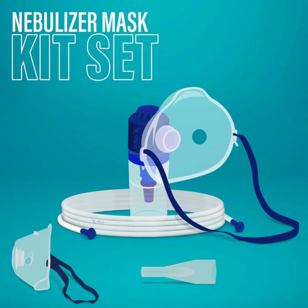 Nebulizer Mask Set for Kids & Adults with Flow Adjuster - Image 2