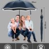 Large Windproof Auto Open Umbrella with UV Protection