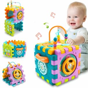 6 in 1 Educational Activity Cube for Babies 6-18 Months