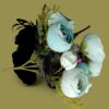 Artificial Sea Green Rose Flower Bunch for Home Decor, 35cm