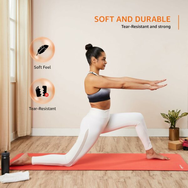 Dual Colour Yoga Mat - 6MM Thick, Anti-Slip, Portable - Image 2