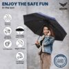 Automatic Travel Umbrella for Sun and Rain Protection - Heavy-Duty, UV-Protection, Compact Design