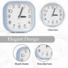 Analog Alarm Clock - Lightweight Battery Powered Table Clock for Heavy Sleepers - Blue Plastic