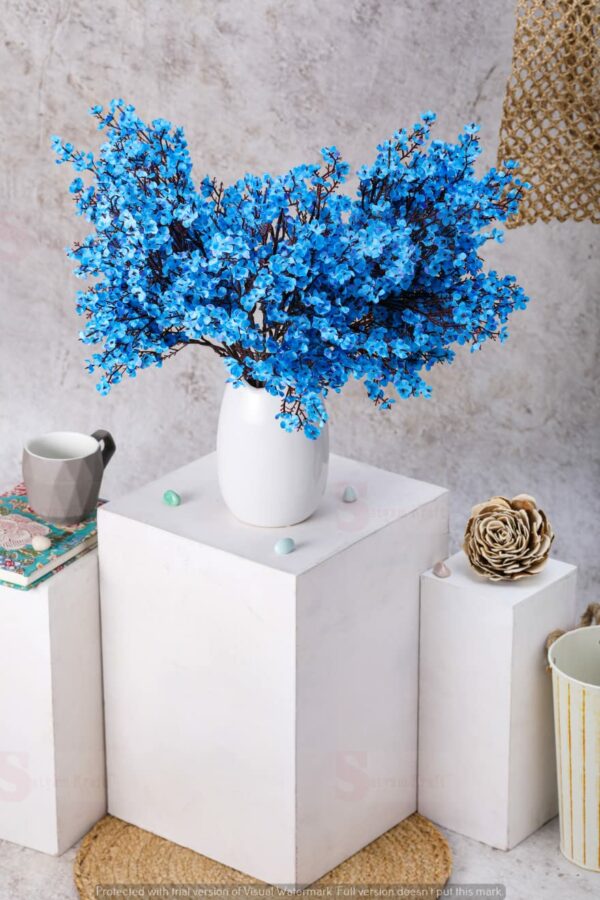 Artificial Baby's Breath Gypsophila Flowers - Blue Bouquet - Image 5
