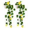 Pack of 2 Artificial Flower Vines with Pots - 45 CM Home Decor