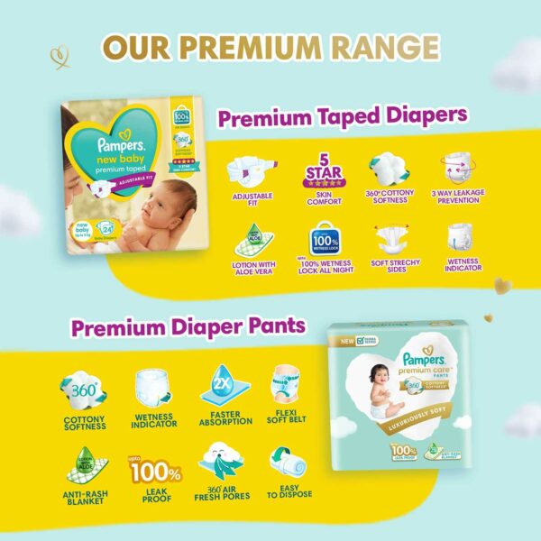 Active Baby Taped Diapers, NB/XS Size, 72 Count, 5 Star Protection - Image 3