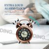Loud Twin Bell Alarm Clock for Heavy Sleepers with Backlight